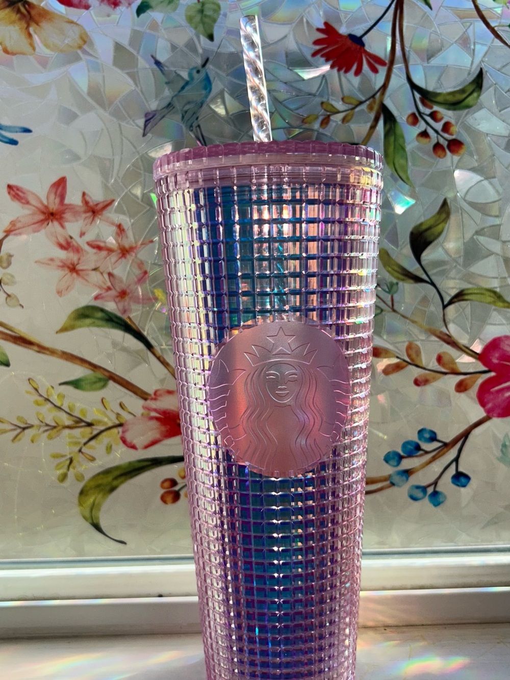 Starbucks Iridescent Pink and Purple Studded Tumbler